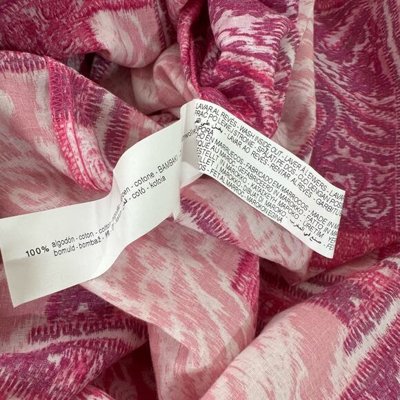Zara Patchwork Print Dress Pink Cut Out Maxi Size Small - Picture 7 of 14